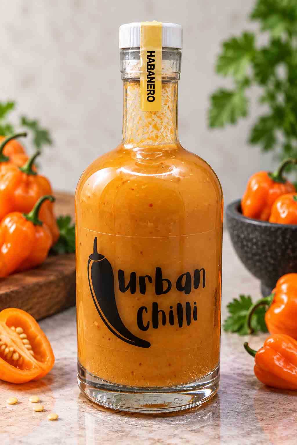 Habanero 750ml chilli sauce bottle