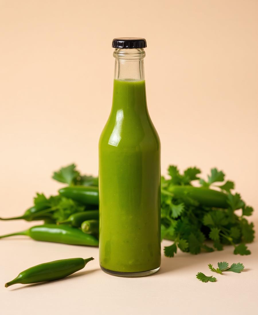 Green Bite chilli sauce bottle